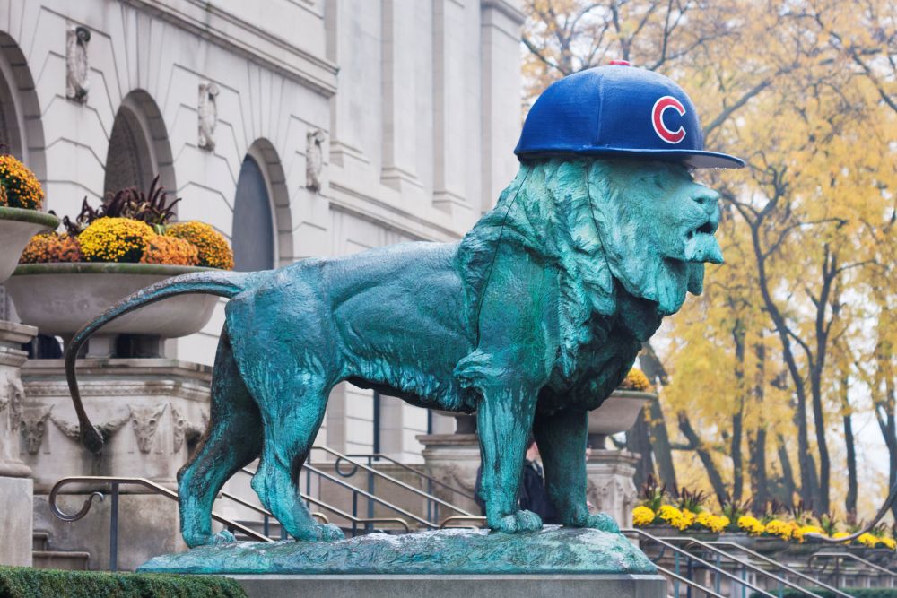 Lion in Chicago Ball Cap
