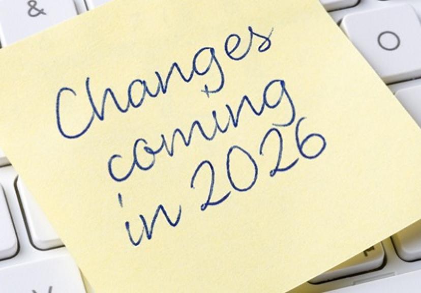 post it note on keyboard reading changes coming in 2026