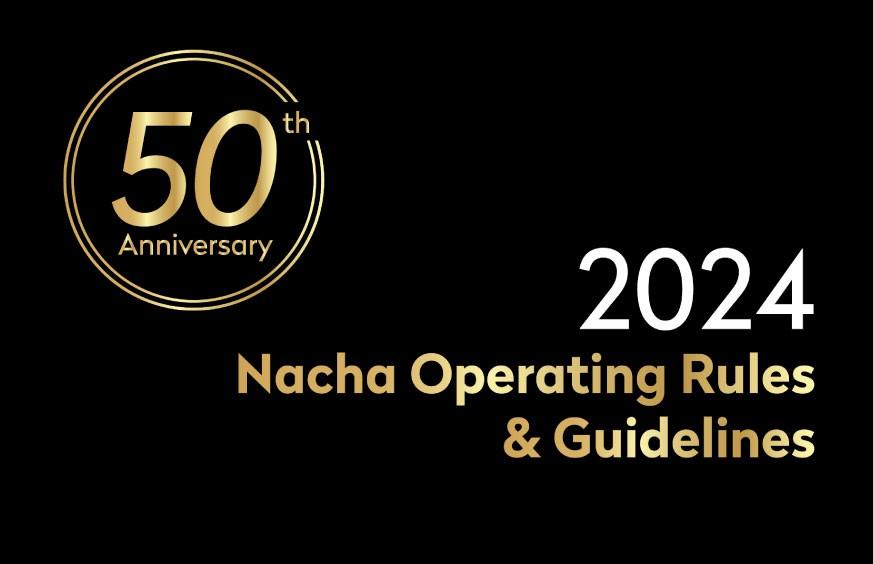 image of the cover of the 2024 nacha rulebook
