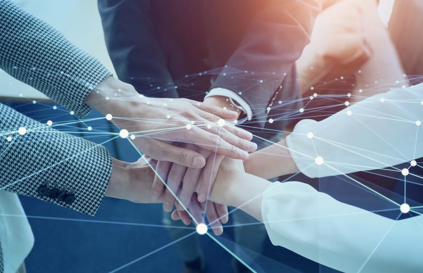 Business network concept. Teamwork. Partnership. Human resources.