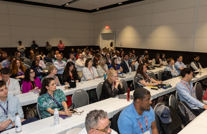 Photo of attendees during a session at Smarter Faster Payments 2024.