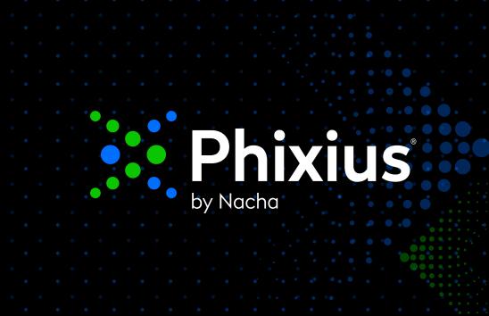 Phixius logo with Background