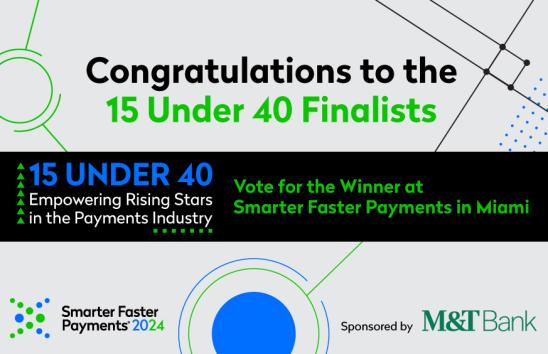 15 under 40 program logo with sponsorship by M&T Bank