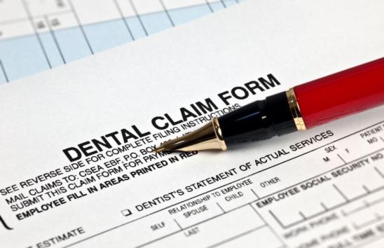 image of a dental insurance claim form