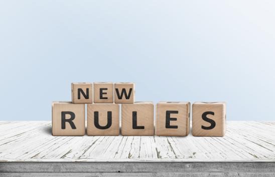 blocks spelling out new rules